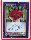Nazzan Zanetello 2024 Bowman Chrome mojo/mega box autograph purple #'d 187/199